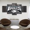Philadelphia Eagles Football Barn Wood - Sport 5 Panel Canvas Art Wall Decor