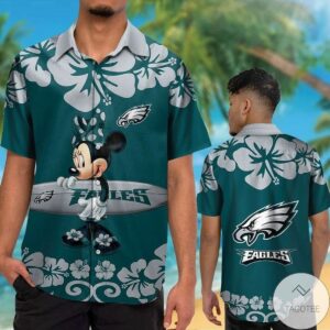 Philadelphia Eagles & Minnie Mouse Hawaiian Shirt