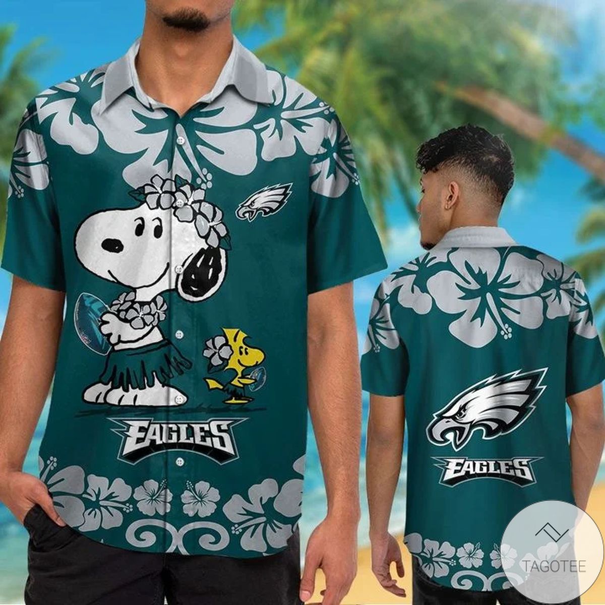 Philadelphia Eagles & Snoopy Hawaiian Shirt Philadelphia Eagles & Snoopy Hawaiian Shirt