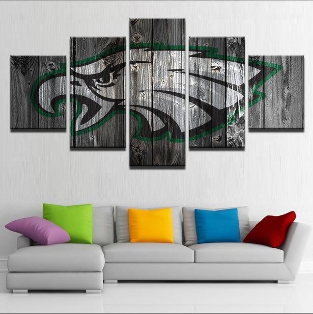 Philadelphia Eagles Team Sport - 5 Panel Canvas Art Wall Decor Philadelphia Eagles Team Sport - 5 Panel Canvas Art Wall Decor