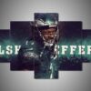 Philadelphia Eagles - Alshon Jeffery - Sport 5 Panel Canvas Art Wall Decor