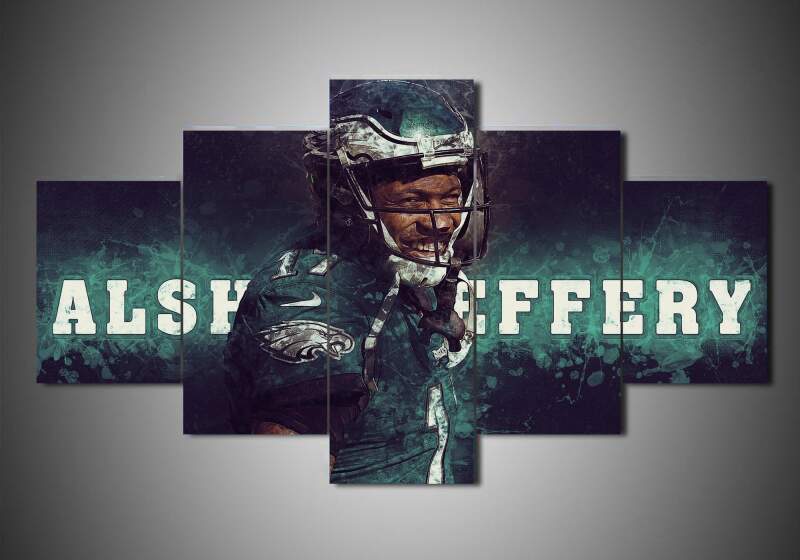 Philadelphia Eagles - Alshon Jeffery - Sport 5 Panel Canvas Art Wall Decor Philadelphia Eagles - Alshon Jeffery - Sport 5 Panel Canvas Art Wall Decor