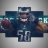 Philadelphia Eagles - Jordan Hicks - Sport 5 Panel Canvas Art Wall Decor