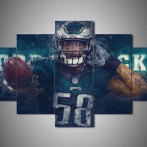 Philadelphia Eagles - Jordan Hicks - Sport 5 Panel Canvas Art Wall Decor