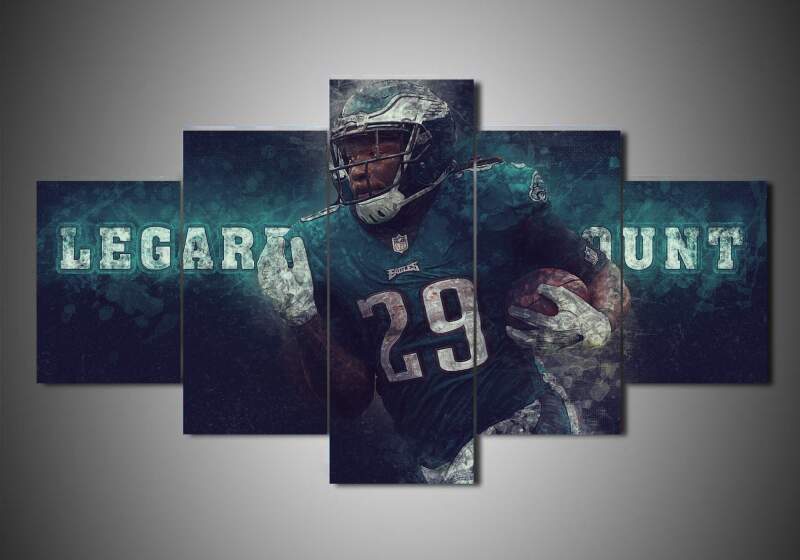 Philadelphia Eagles - Legarrette Blount - Sport 5 Panel Canvas Art Wall Decor Philadelphia Eagles - Legarrette Blount - Sport 5 Panel Canvas Art Wall Decor