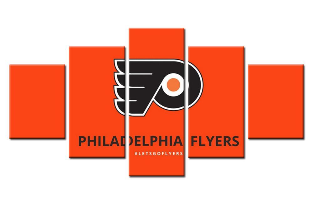 Philadelphia Flyers Nhl Team - Sport 5 Panel Canvas Art Wall Decor Philadelphia Flyers Nhl Team - Sport 5 Panel Canvas Art Wall Decor