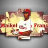 Philadelphia Phillies 3 - Sport 5 Panel Canvas Art Wall Decor