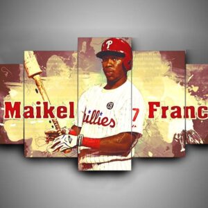 Philadelphia Phillies 3 - Sport 5 Panel Canvas Art Wall Decor