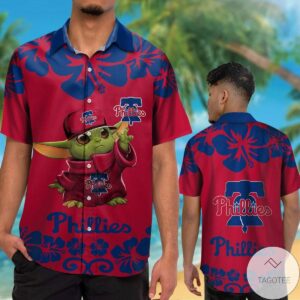 Philadelphia Phillies Baby Yoda Hawaiian Shirt