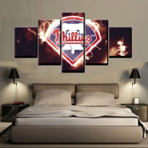 Philadelphia Phillies Team - Sport 5 Panel Canvas Art Wall Decor
