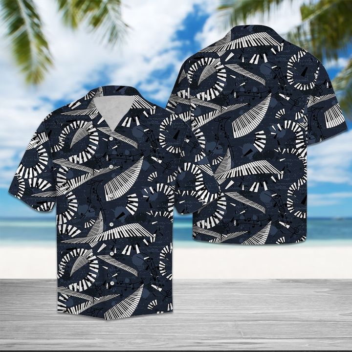 Piano Flying Hawaiian Shirt Summer Button Up Piano Flying Hawaiian Shirt Summer Button Up