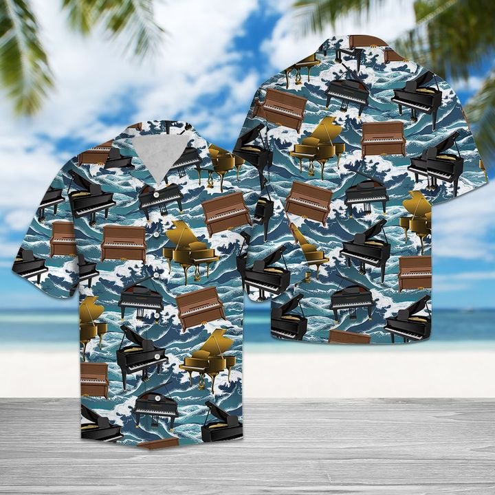 Piano For Summer Hawaiian Shirt Summer Button Up Piano For Summer Hawaiian Shirt Summer Button Up
