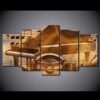 Piano Keys 2 - Music 5 Panel Canvas Art Wall Decor