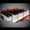 Piano Keys Music - Abstract 5 Panel Canvas Art Wall Decor
