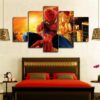 Piderman Web Action - Movie 5 Panel Canvas Art Wall Decor