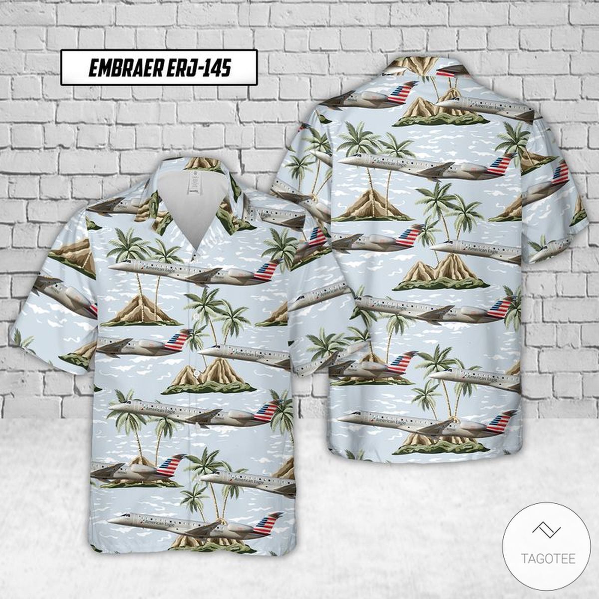 Piedmont Airlines Embraer Erj-145 Hawaiian Shirt Piedmont Airlines Embraer Erj-145 Hawaiian Shirt