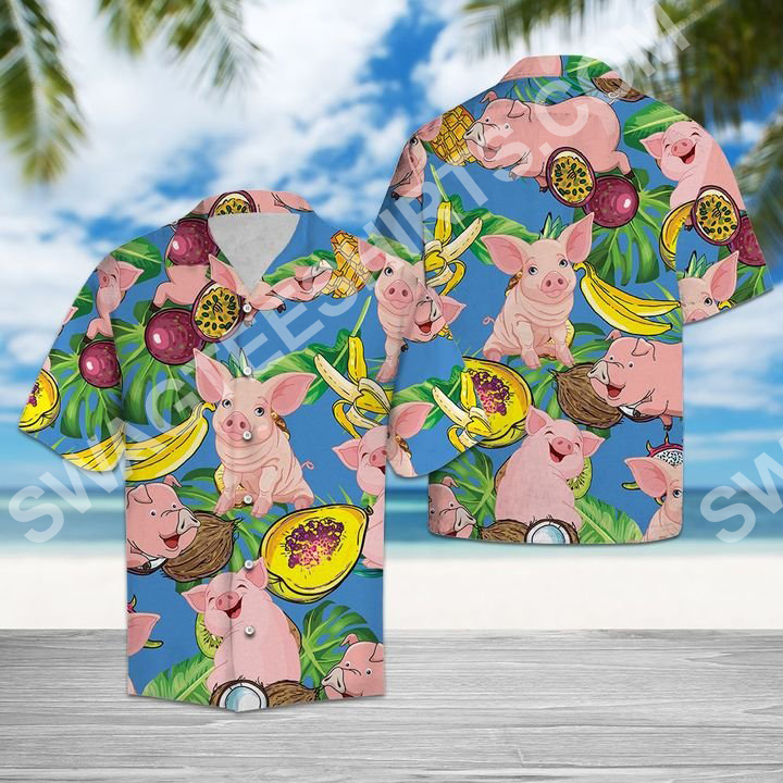 Pig Love Fruit All Over Printed Hawaiian Shirt Pig Love Fruit All Over Printed Hawaiian Shirt