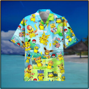 Pikachu Pokemon Summer Hawaiian Shirt