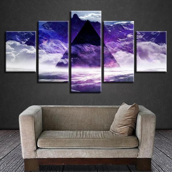 Pink Floyd Abstract Nature - 5 Panel Canvas Art Wall Decor Pink Floyd Abstract Nature - 5 Panel Canvas Art Wall Decor