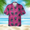 Pink Goat Pattern Hawaiian Shirt