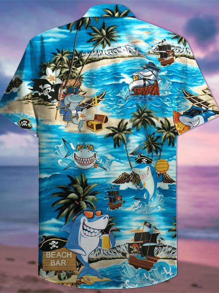 Pirate Shark Hawaiian Shirt Pirate Shark Hawaiian Shirt