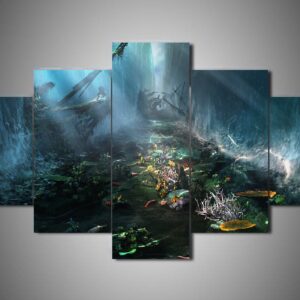 Pirates Of The Caribbean 3 - Movie 5 Panel Canvas Art Wall Decor