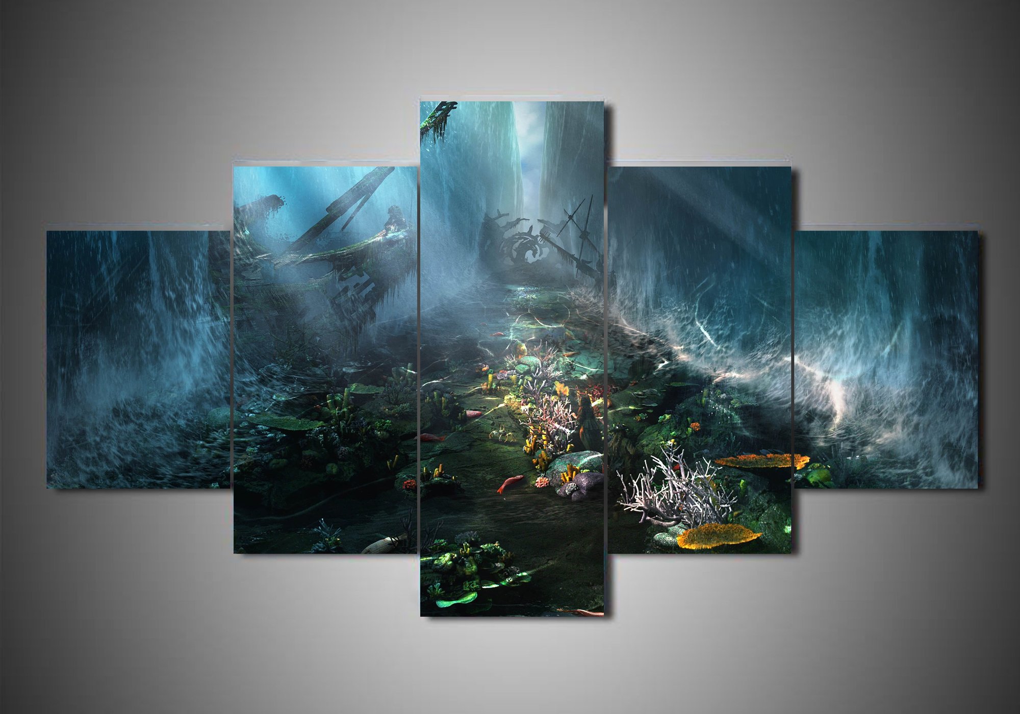 Pirates Of The Caribbean 3 - Movie 5 Panel Canvas Art Wall Decor Pirates Of The Caribbean 3 - Movie 5 Panel Canvas Art Wall Decor