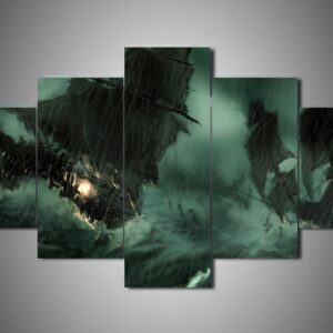 Pirates Of The Caribbean 4 - Movie 5 Panel Canvas Art Wall Decor