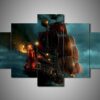 Pirates Of The Caribbean 5 - Movie 5 Panel Canvas Art Wall Decor