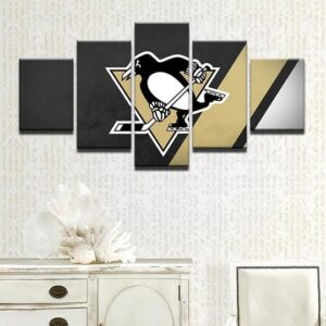 Pittsburgh Penguins 08 - Sport 5 Panel Canvas Art Wall Decor
