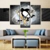 Pittsburgh Penguins Sports Team - Sport 5 Panel Canvas Art Wall Decor