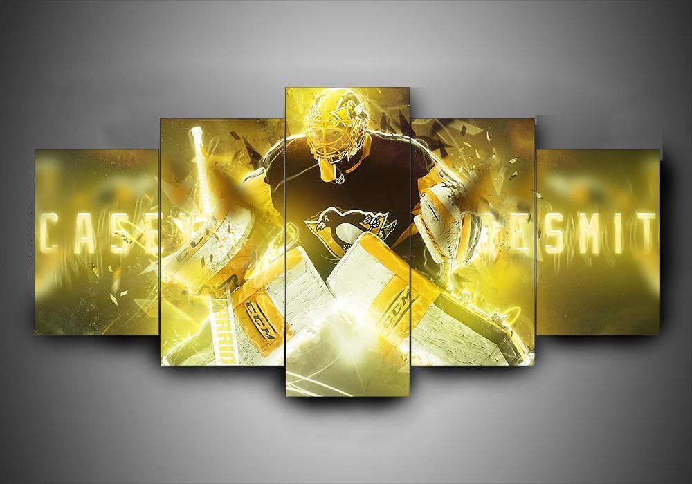 Pittsburgh Penguins - Casey Desmith - Sport 5 Panel Canvas Art Wall Decor Pittsburgh Penguins - Casey Desmith - Sport 5 Panel Canvas Art Wall Decor