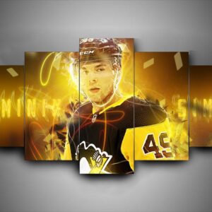 Pittsburgh Penguins - Dominik Simon - Sport 5 Panel Canvas Art Wall Decor