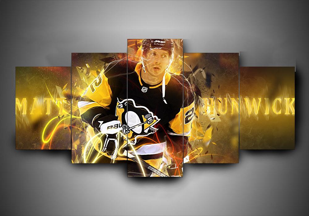 Pittsburgh Penguins - Matt Hunwick - Sport 5 Panel Canvas Art Wall Decor Pittsburgh Penguins - Matt Hunwick - Sport 5 Panel Canvas Art Wall Decor