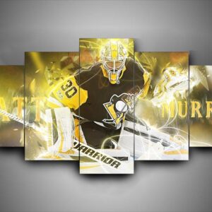 Pittsburgh Penguins - Matt Murray - Sport 5 Panel Canvas Art Wall Decor