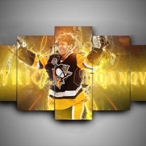 Pittsburgh Penguins - Patric H?Rnqvist - Sport 5 Panel Canvas Art Wall Decor