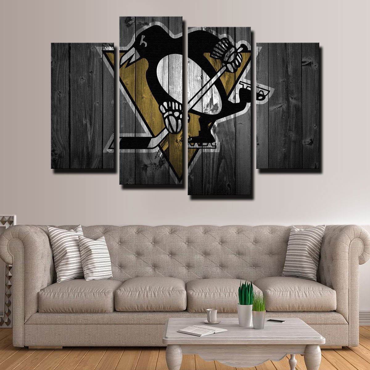 Pittsburgh Penguins - Sport 5 Panel Canvas Art Wall Decor Pittsburgh Penguins - Sport 5 Panel Canvas Art Wall Decor