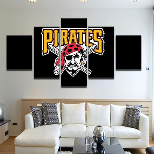 Pittsburgh Pirates 4 - Sport 5 Panel Canvas Art Wall Decor Pittsburgh Pirates 4 - Sport 5 Panel Canvas Art Wall Decor