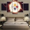 Pittsburgh Steelers 3 - Sport 5 Panel Canvas Art Wall Decor