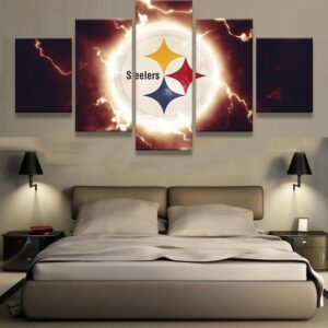 Pittsburgh Steelers 3 - Sport 5 Panel Canvas Art Wall Decor