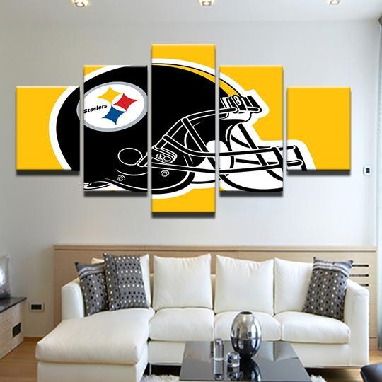 Pittsburgh Steelers 5 - Sport 5 Panel Canvas Art Wall Decor Pittsburgh Steelers 5 - Sport 5 Panel Canvas Art Wall Decor