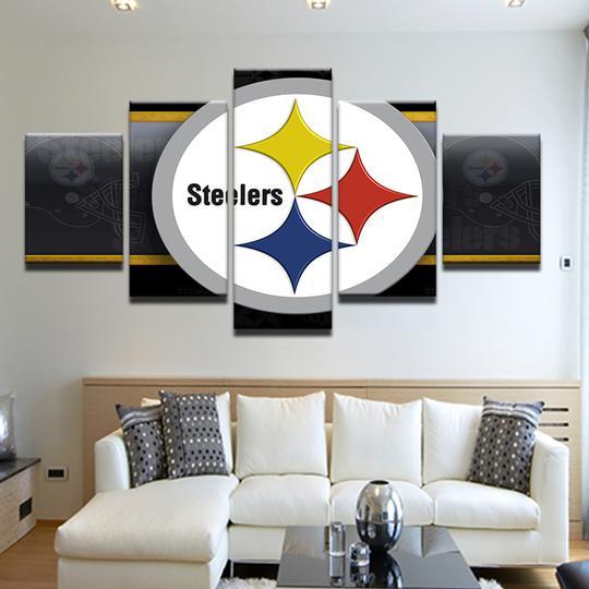 Pittsburgh Steelers 6 - Sport 5 Panel Canvas Art Wall Decor Pittsburgh Steelers 6 - Sport 5 Panel Canvas Art Wall Decor