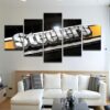 Pittsburgh Steelers 7 Sport - 5 Panel Canvas Art Wall Decor