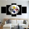 Pittsburgh Steelers 7 - Sport 5 Panel Canvas Art Wall Decor
