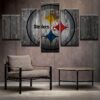 Pittsburgh Steelers Football 1 - Sport 5 Panel Canvas Art Wall Decor