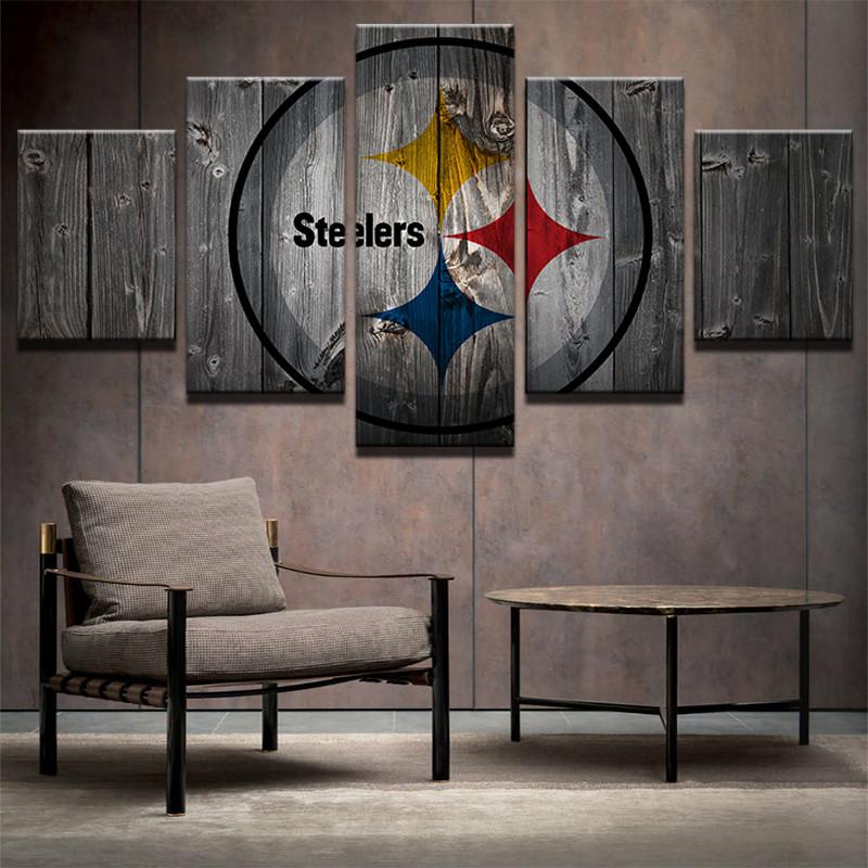 Pittsburgh Steelers Football 1 - Sport 5 Panel Canvas Art Wall Decor Pittsburgh Steelers Football 1 - Sport 5 Panel Canvas Art Wall Decor