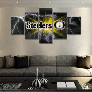 Pittsburgh Steelers Football Club - Sports 5 Panel Canvas Art Wall Decor