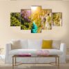 Piva Canyon In Montenegro Multi - Nature 5 Panel Canvas Art Wall Decor
