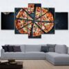 Pizza 1 - Kitchen 5 Panel Canvas Art Wall Decor