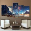 Planet 56 - Space 5 Panel Canvas Art Wall Decor